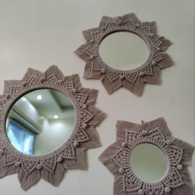 Decor Mirror For Walls With Crochet Frame، Star Shape (Price Depends On Size)