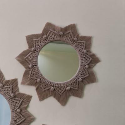 Decor Mirror For Walls With Crochet Frame، Star Shape (Price Depends On Size)