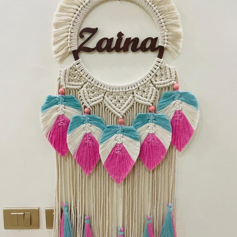 Tassel Door Decor Hanging , Fabric Woven Boho Macrame Door Hanging