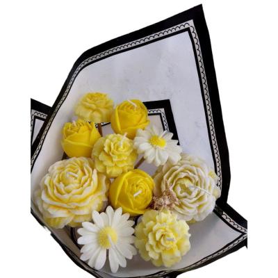 Candle Flower Bouquet Consists of 10 Flowers