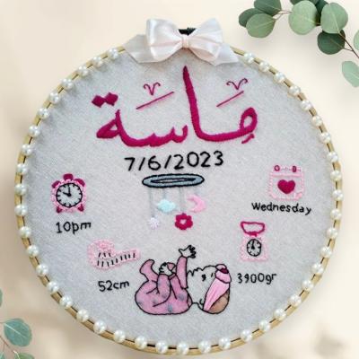 A Customised Wooden Circle Hoop Baby Girl (Price depends on size)