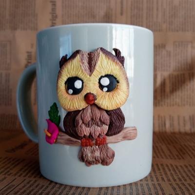 A Cup With Owl Anthropomorphic